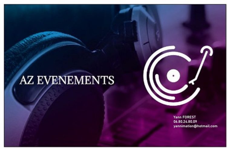 Carte de visite Yann, AZ Événements